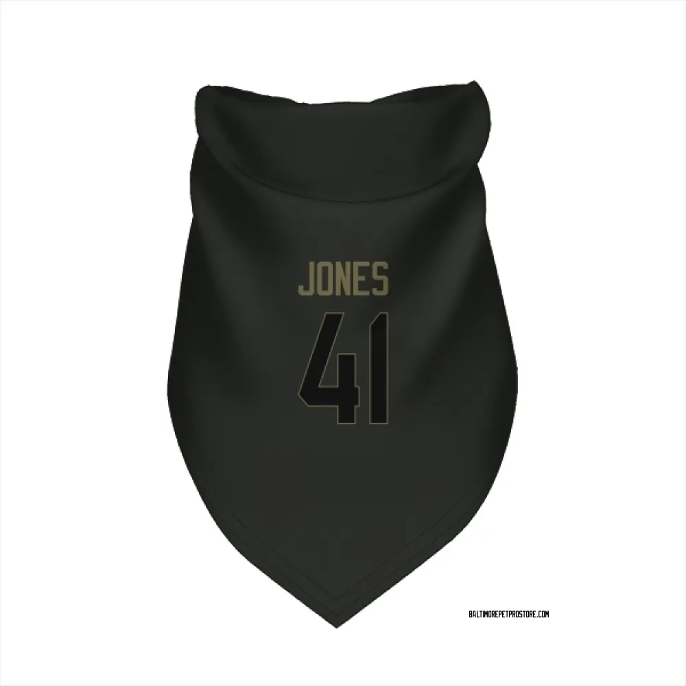 Baltimore Ravens Dre'Mont Jones Black Service Pet Bandana for Dog & Cat