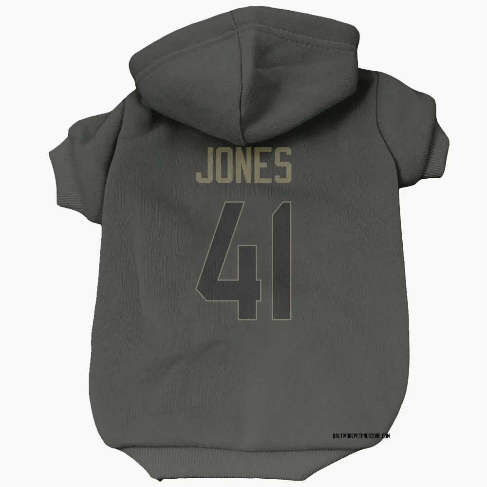 Baltimore Ravens Dre'Mont Jones Black Service Pet Hoodie for Dog & Cat