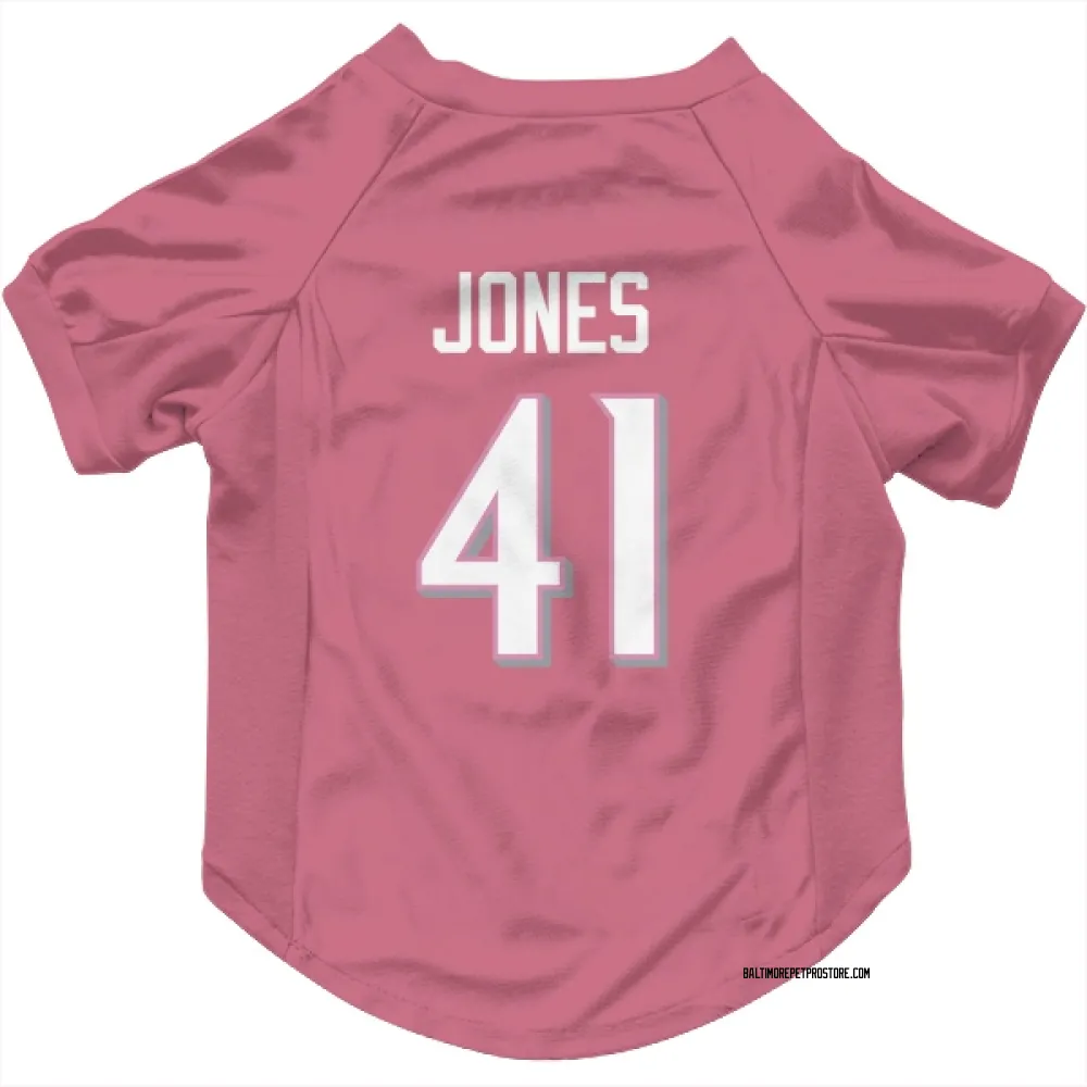 Baltimore Ravens Dre'Mont Jones Pink Pet Jersey for Dog & Cat