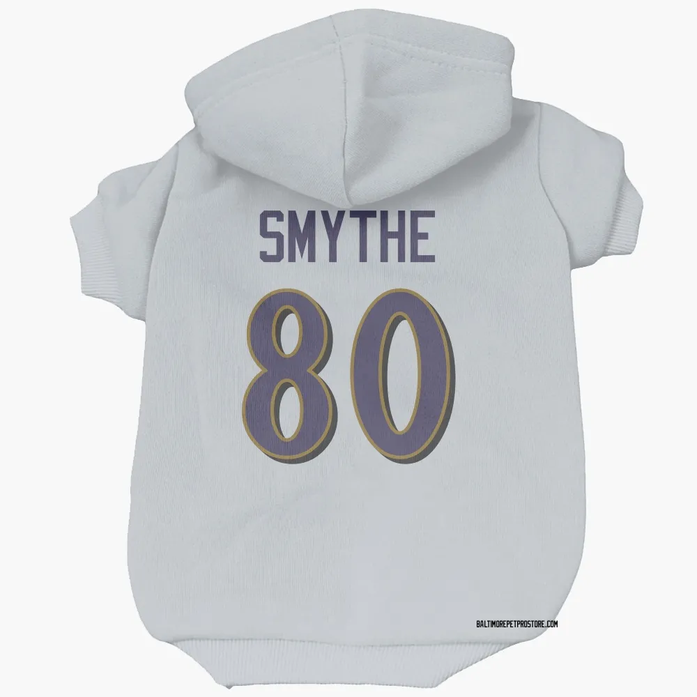 Baltimore Ravens Durham Smythe White Pet Hoodie for Dog & Cat