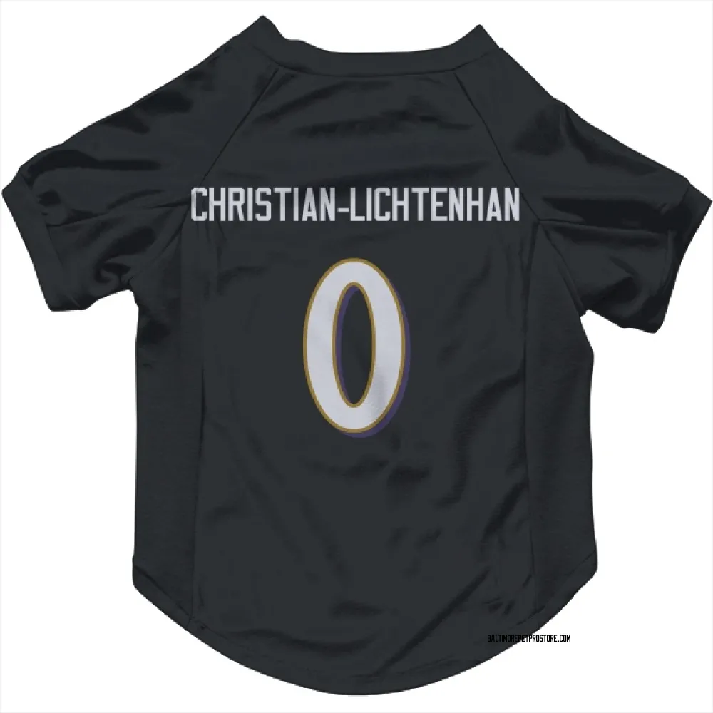 Baltimore Ravens Gerad Christian-Lichtenhan Black Pet Jersey for Dog & Cat