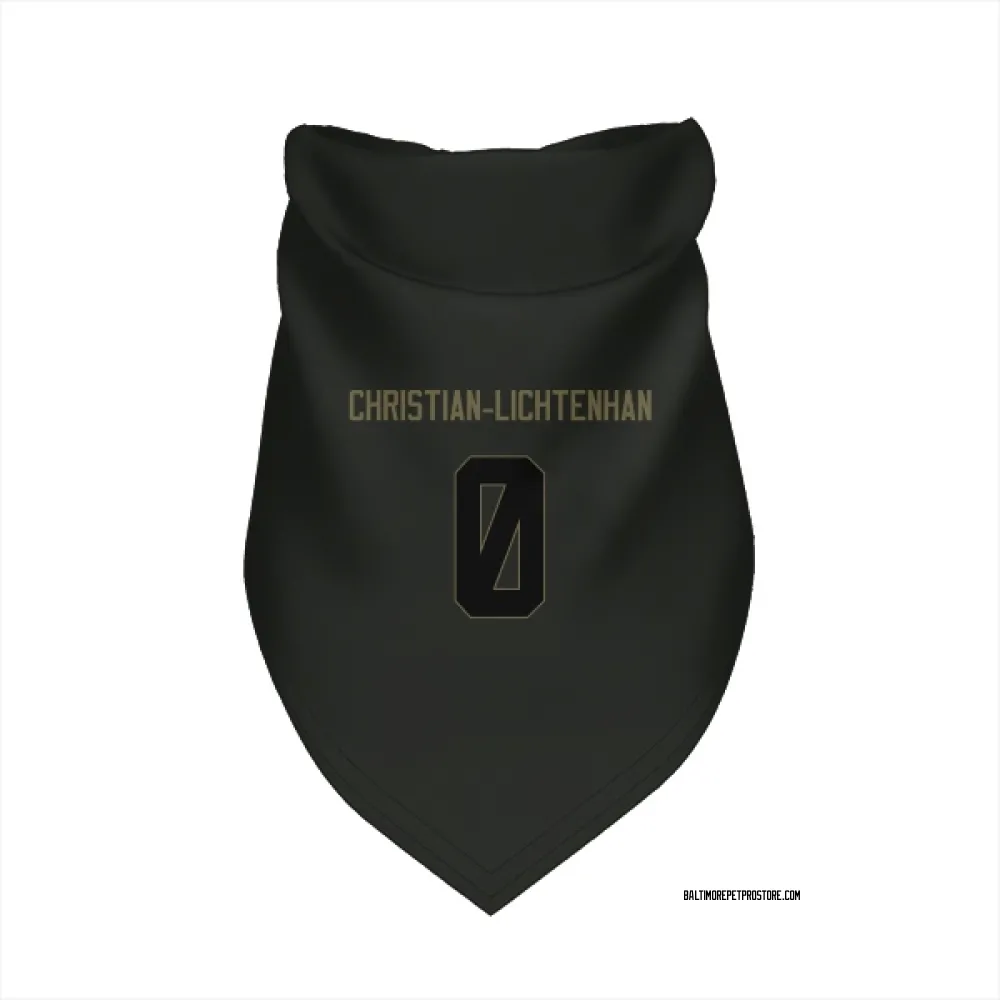Baltimore Ravens Gerad Christian-Lichtenhan Black Service Pet Bandana for Dog & Cat