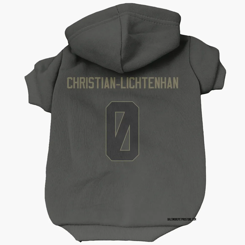 Baltimore Ravens Gerad Christian-Lichtenhan Black Service Pet Hoodie for Dog & Cat
