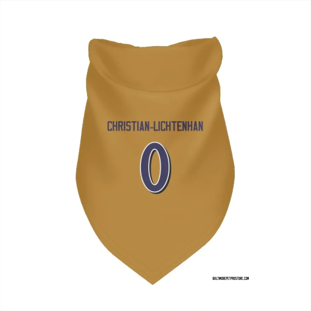 Baltimore Ravens Gerad Christian-Lichtenhan Gold Pet Bandana for Dog & Cat