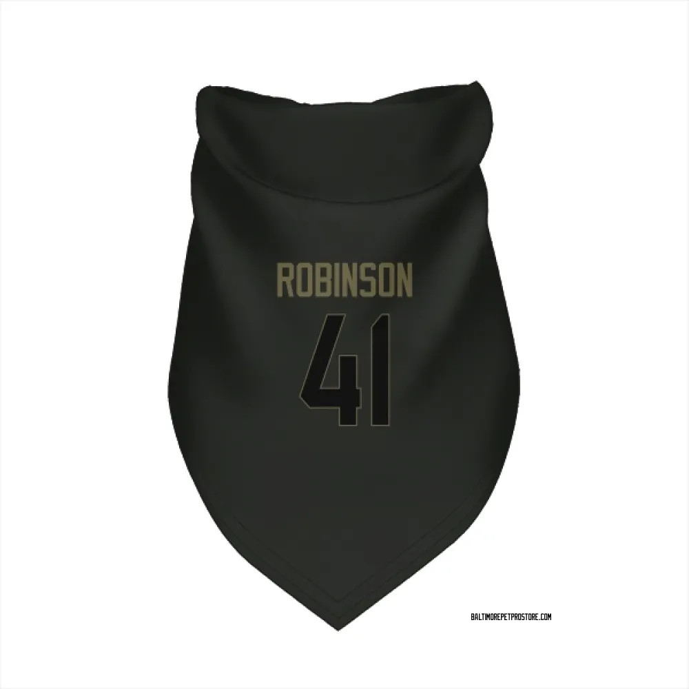 Baltimore Ravens Jahquez Robinson Black Service Pet Bandana for Dog & Cat