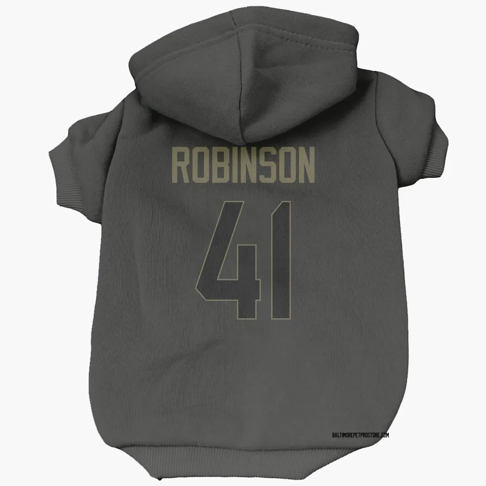 Baltimore Ravens Jahquez Robinson Black Service Pet Hoodie for Dog & Cat