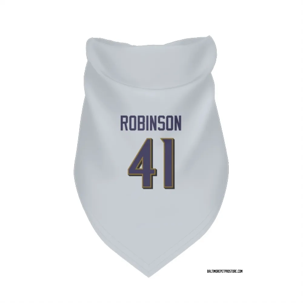Baltimore Ravens Jahquez Robinson White Pet Bandana for Dog & Cat