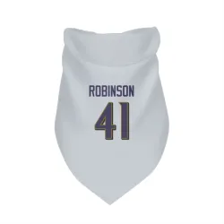 Baltimore Ravens Jahquez Robinson White Pet Bandana for Dog & Cat