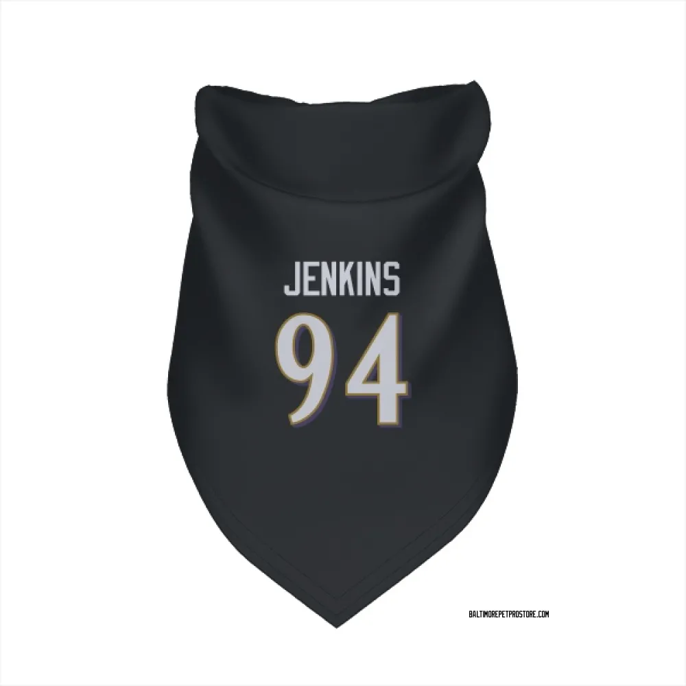 Baltimore Ravens John Jenkins Black Pet Bandana for Dog & Cat