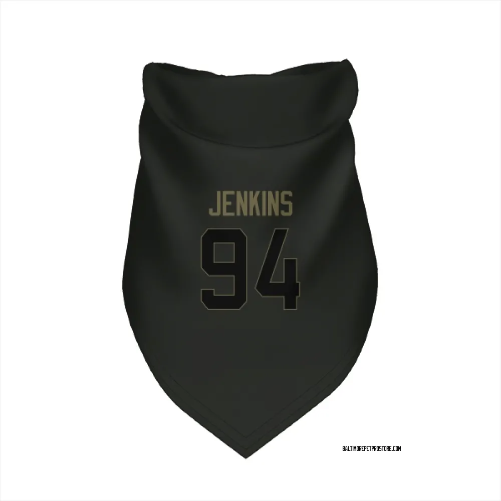 Baltimore Ravens John Jenkins Black Service Pet Bandana for Dog & Cat