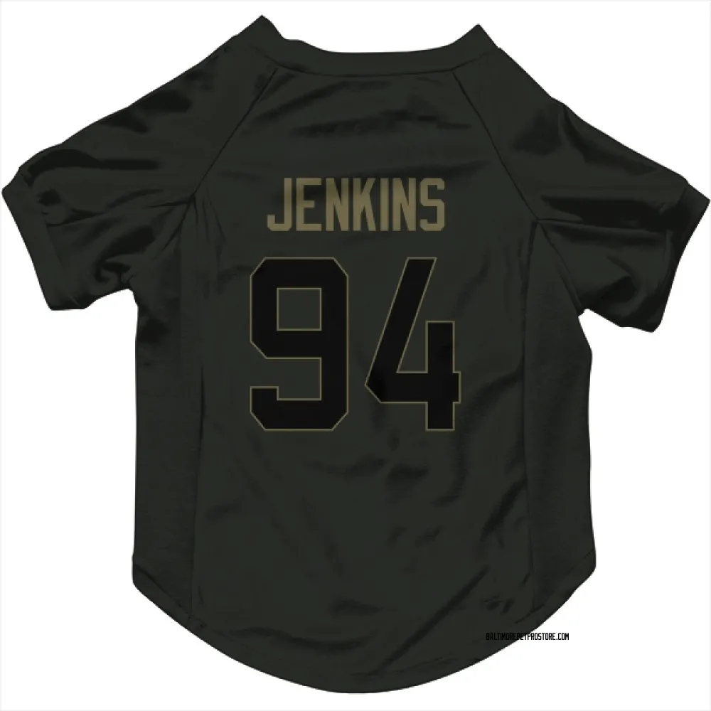 Baltimore Ravens John Jenkins Black Service Pet Jersey for Dog & Cat