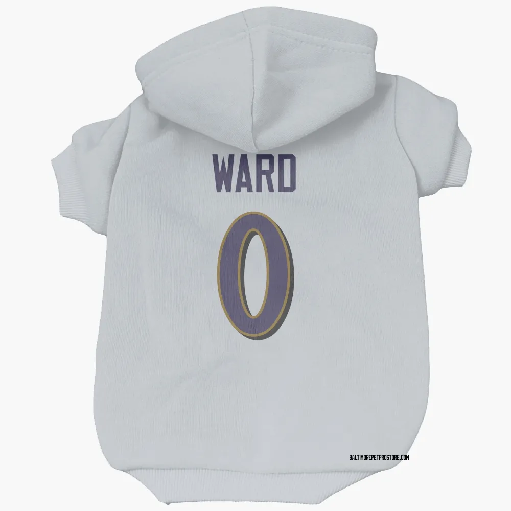 Baltimore Ravens Jonathan Ward White Pet Hoodie for Dog & Cat