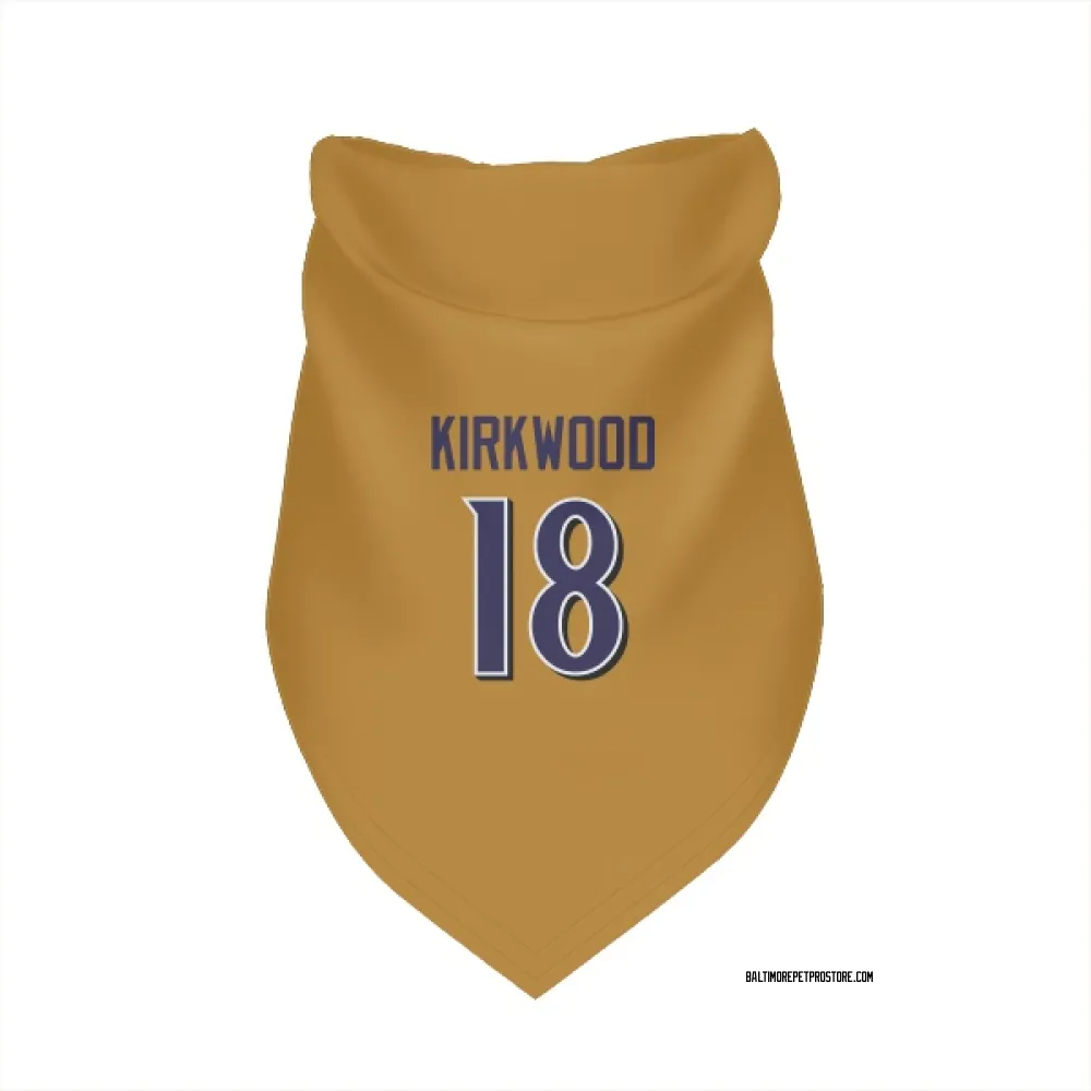 Baltimore Ravens Keith Kirkwood Gold Pet Bandana for Dog & Cat