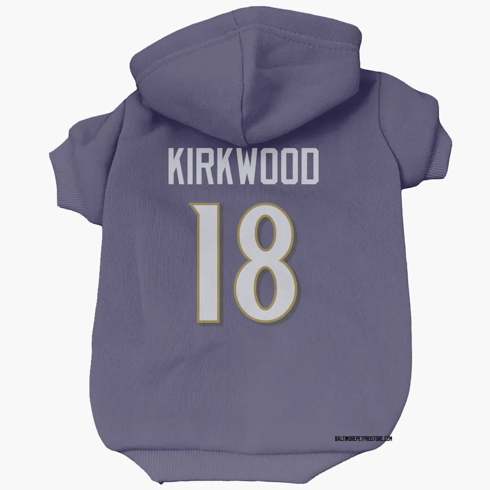 Baltimore Ravens Keith Kirkwood Purple Pet Hoodie for Dog & Cat