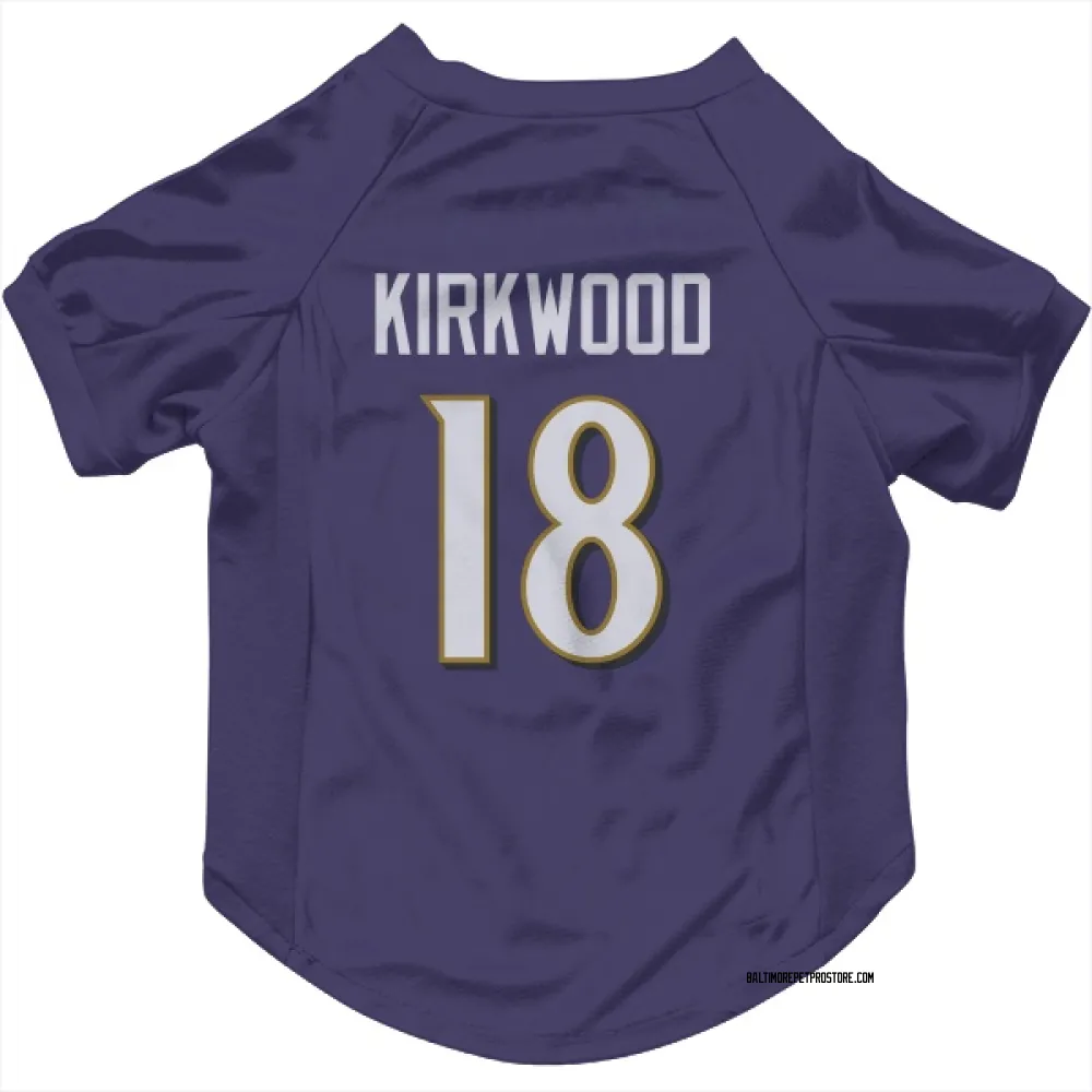 Baltimore Ravens Keith Kirkwood Purple Pet Jersey for Dog & Cat