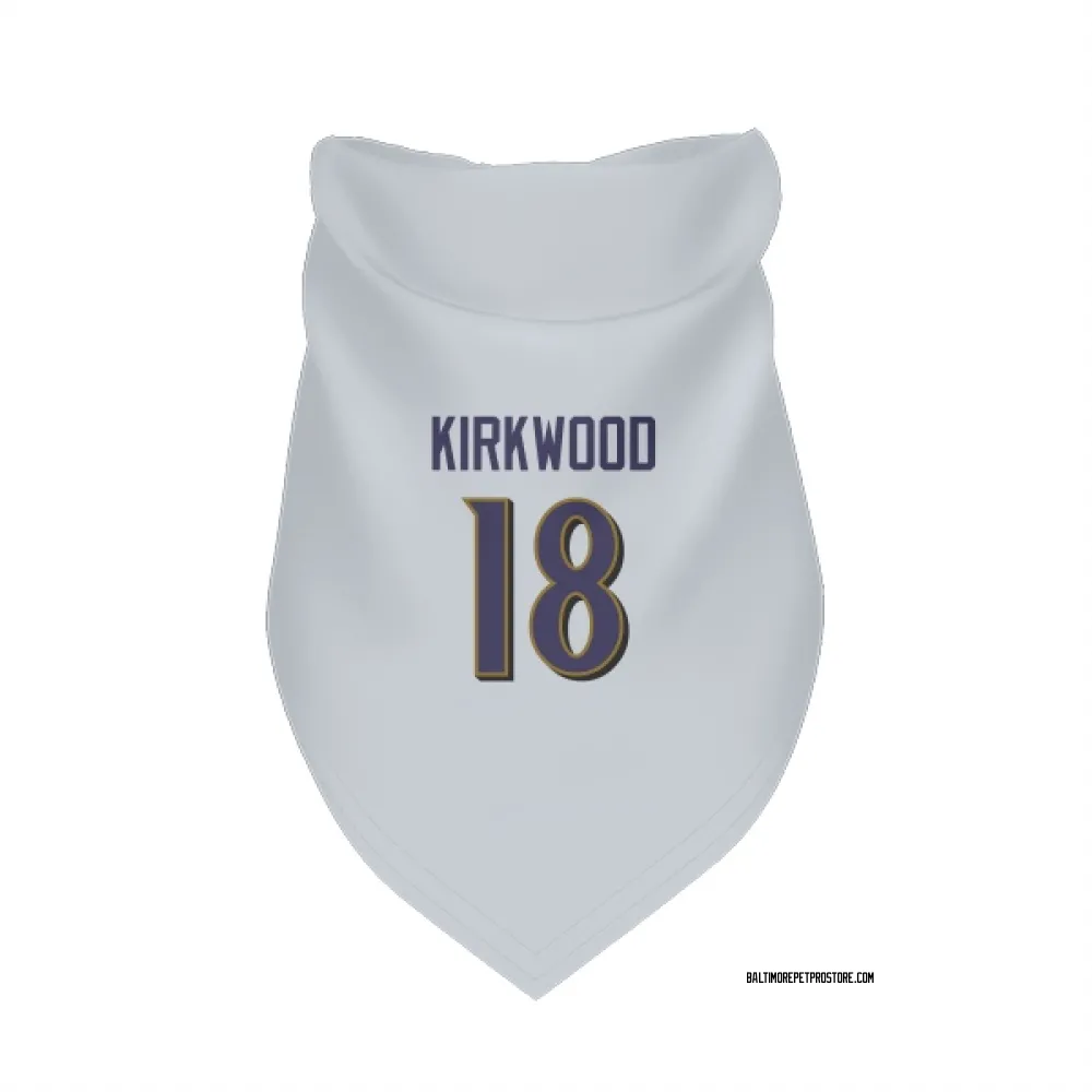 Baltimore Ravens Keith Kirkwood White Pet Bandana for Dog & Cat
