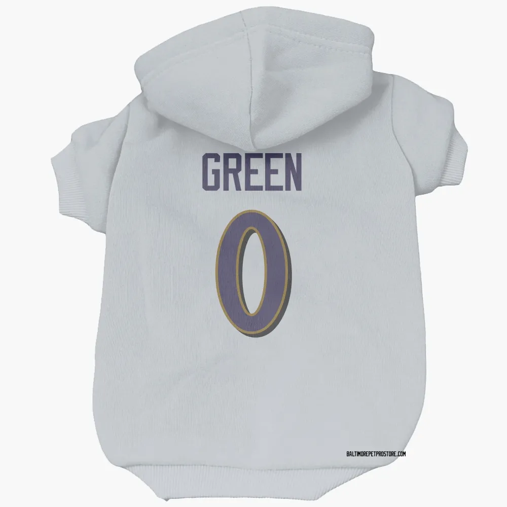 Baltimore Ravens Kenyon Green White Pet Hoodie for Dog & Cat