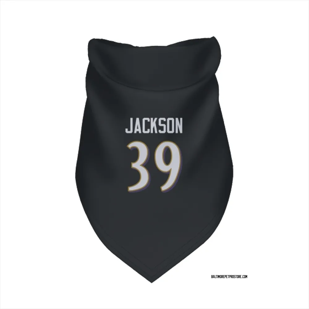 Baltimore Ravens Keondre Jackson Black Pet Bandana for Dog & Cat