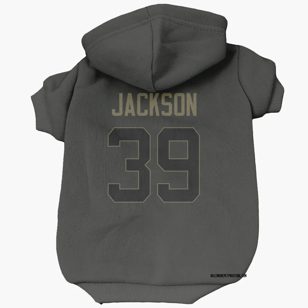 Baltimore Ravens Keondre Jackson Black Service Pet Hoodie for Dog & Cat