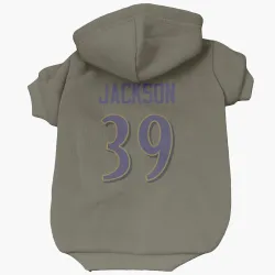 Baltimore Ravens Keondre Jackson Olive Pet Hoodie for Dog & Cat