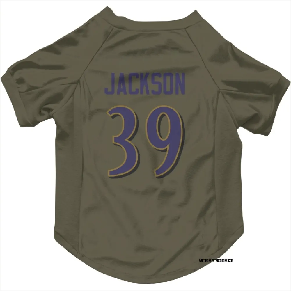 Baltimore Ravens Keondre Jackson Olive Pet Jersey for Dog & Cat