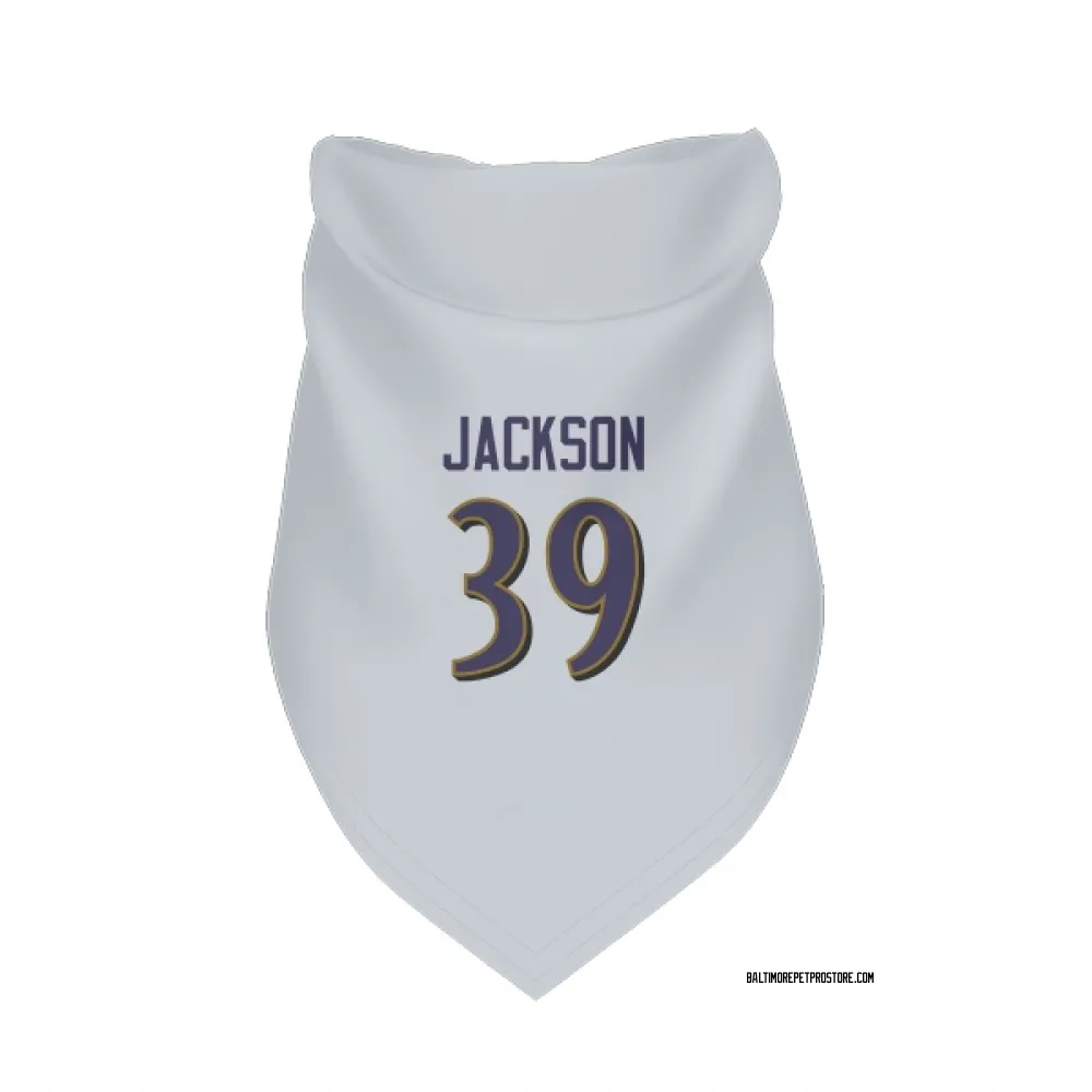 Baltimore Ravens Keondre Jackson White Pet Bandana for Dog & Cat