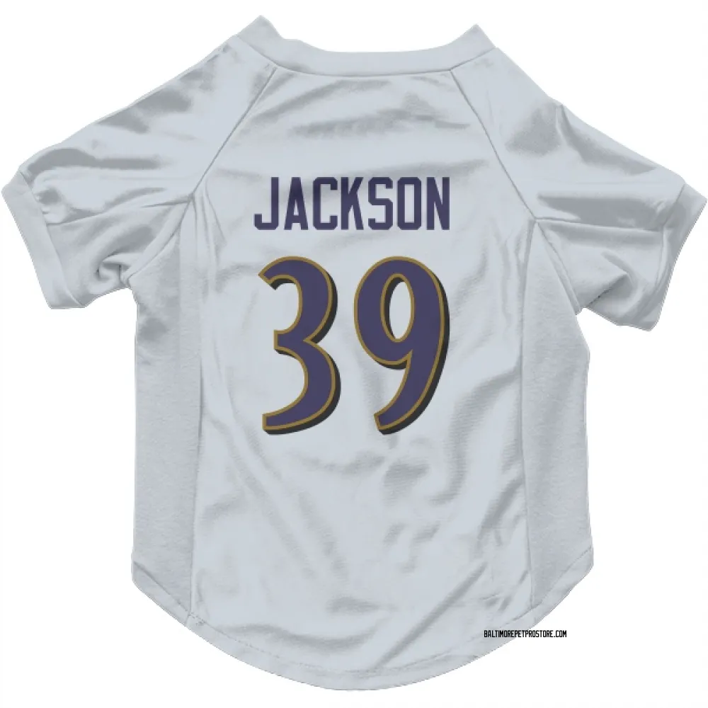 Baltimore Ravens Keondre Jackson White Pet Jersey for Dog & Cat