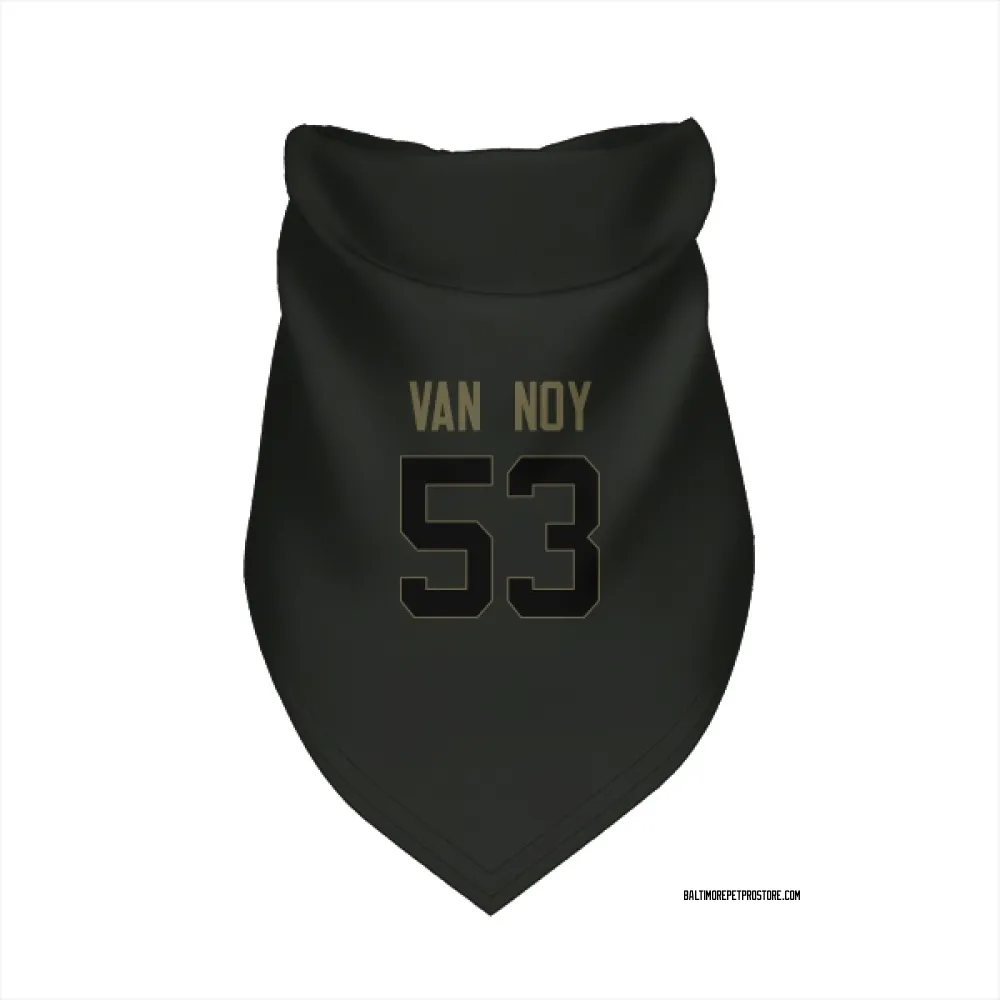 Baltimore Ravens Kyle Van Noy Black Service Pet Bandana for Dog & Cat
