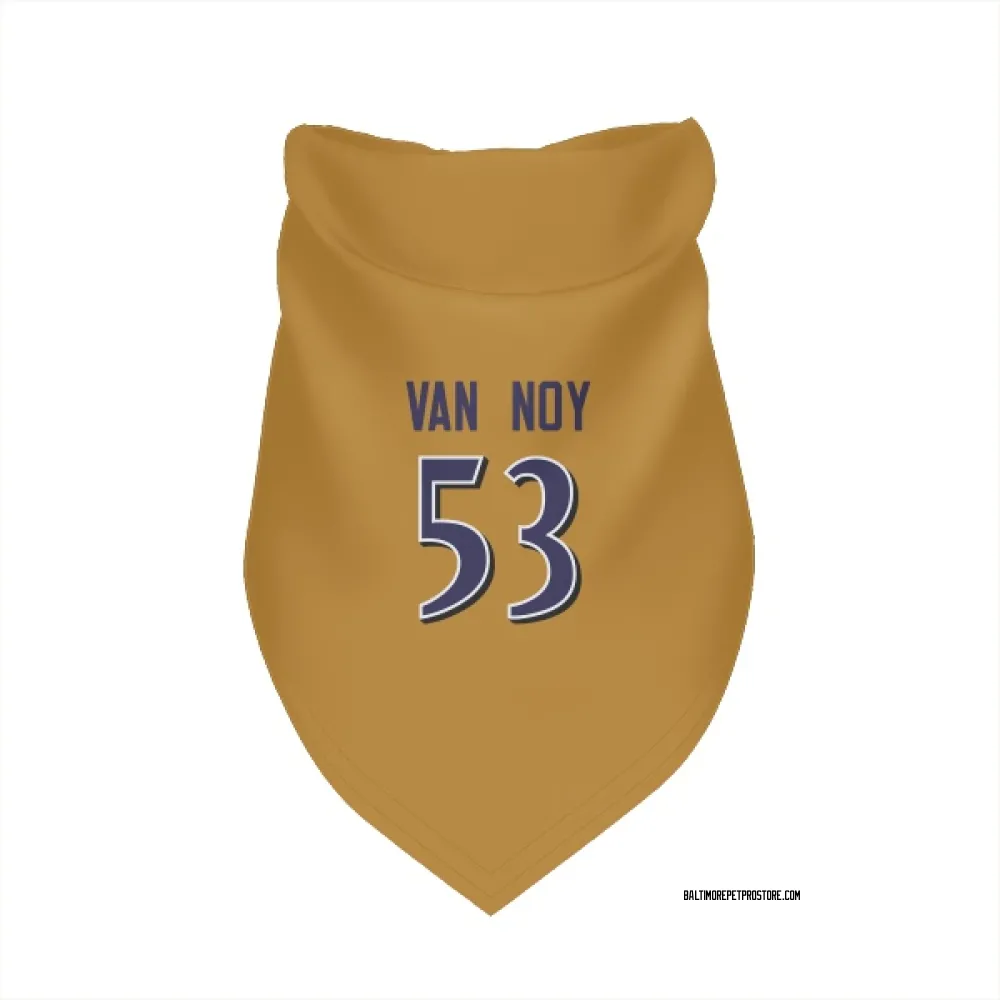 Baltimore Ravens Kyle Van Noy Gold Pet Bandana for Dog & Cat