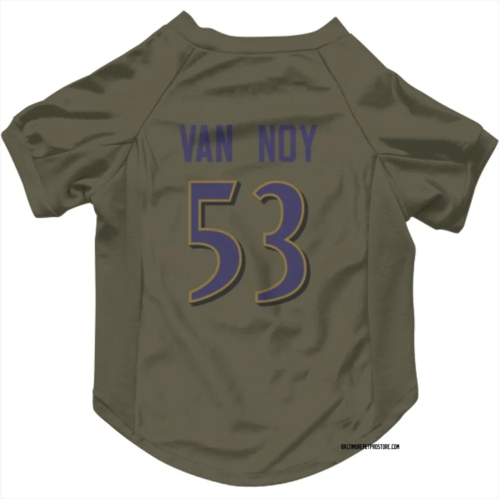 Baltimore Ravens Kyle Van Noy Olive Pet Jersey for Dog & Cat