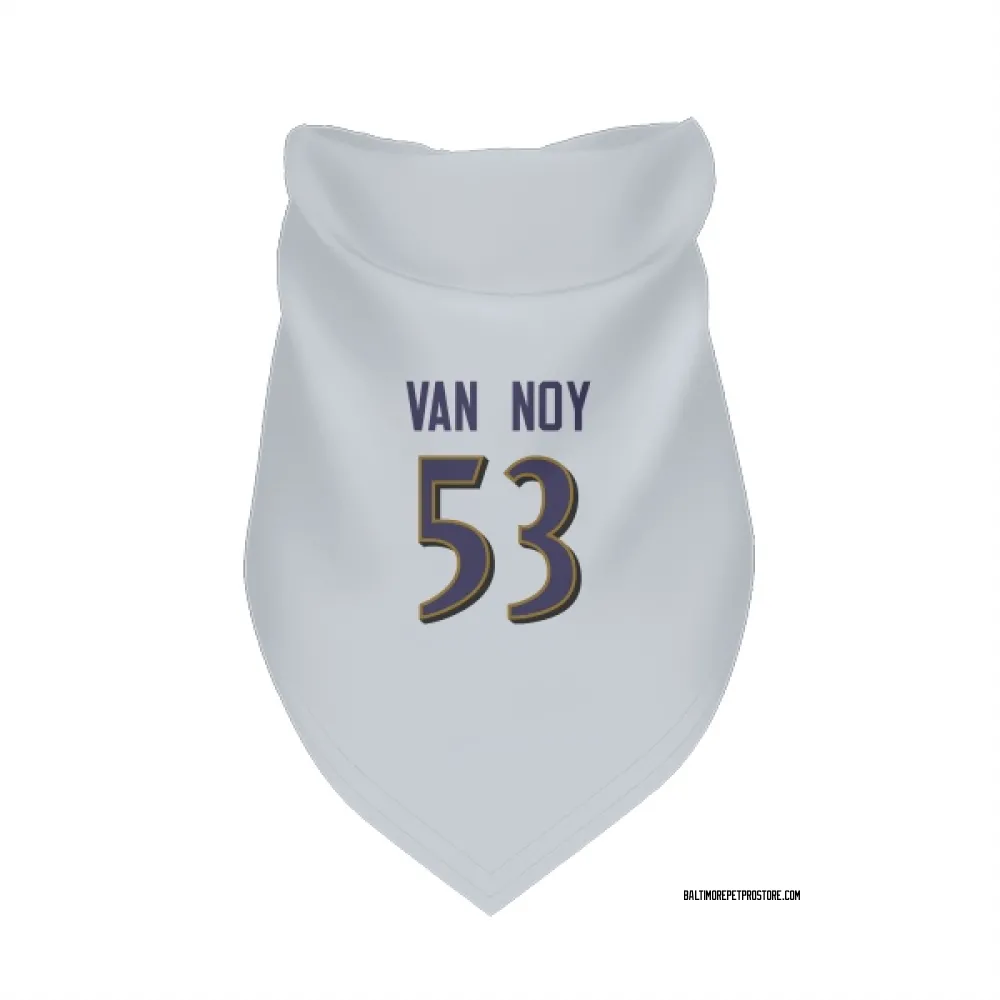 Baltimore Ravens Kyle Van Noy White Pet Bandana for Dog & Cat