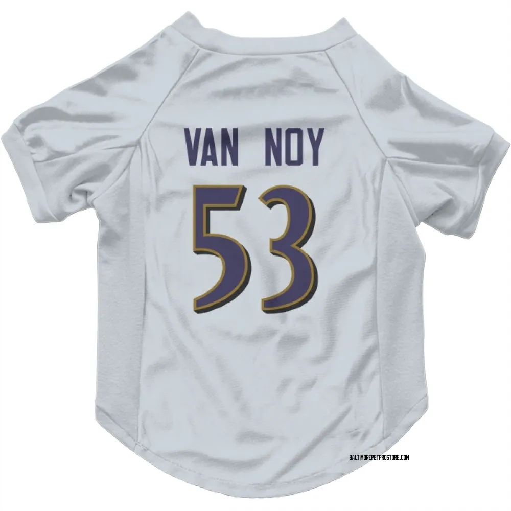 Baltimore Ravens Kyle Van Noy White Pet Jersey for Dog & Cat