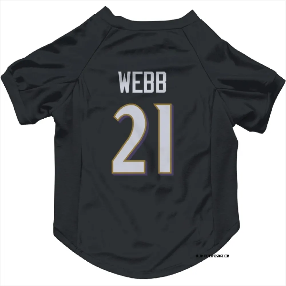 Baltimore Ravens Lardarius Webb Black Pet Jersey for Dog & Cat
