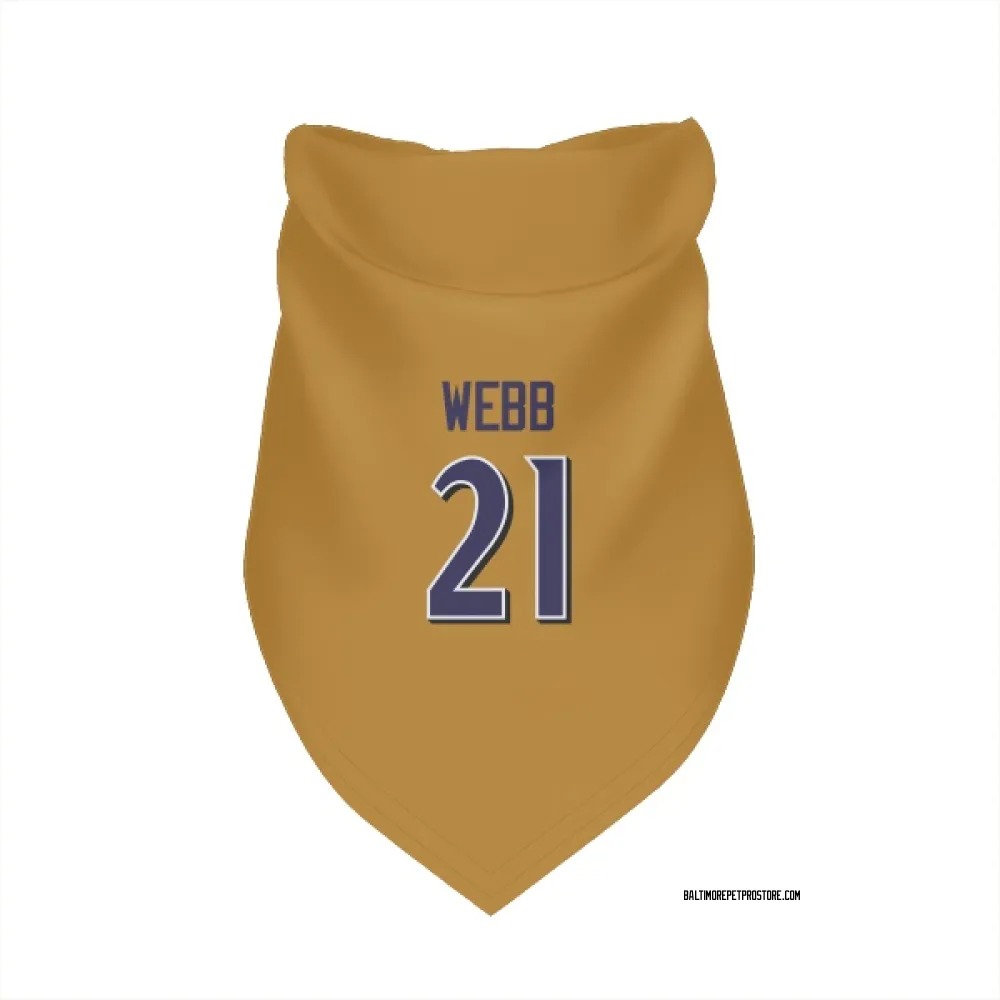 Baltimore Ravens Lardarius Webb Gold Pet Bandana for Dog & Cat