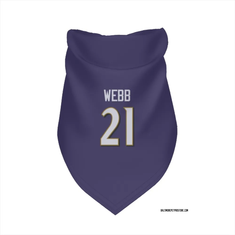 Baltimore Ravens Lardarius Webb Purple Pet Bandana for Dog & Cat