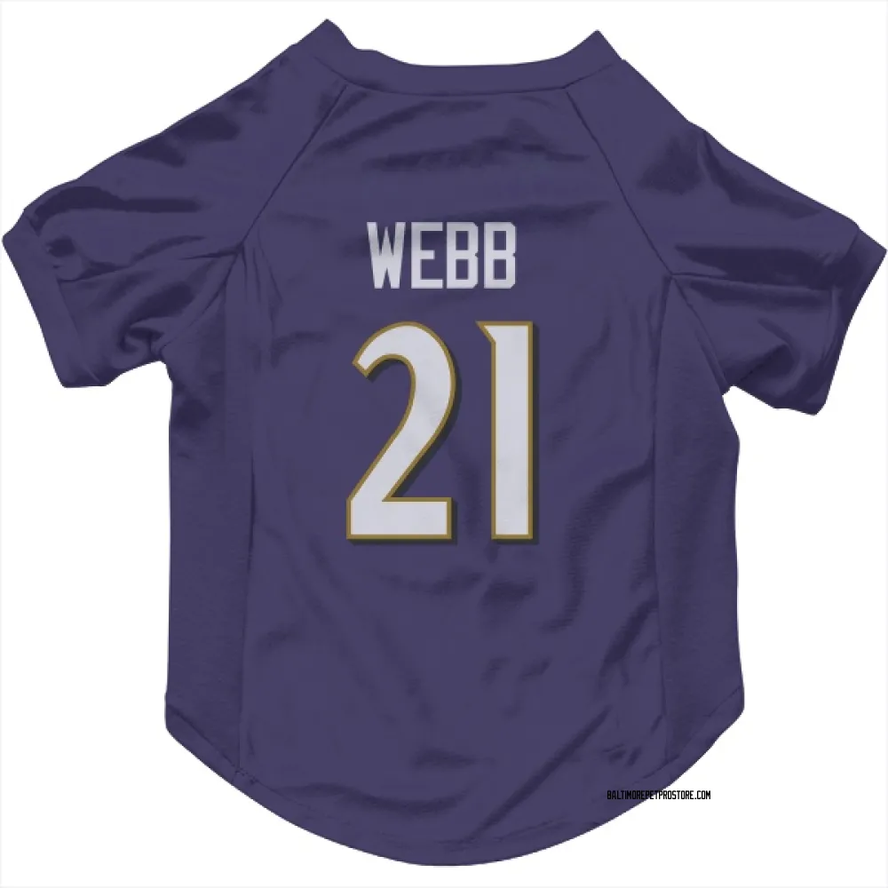 Baltimore Ravens Lardarius Webb Purple Pet Jersey for Dog & Cat