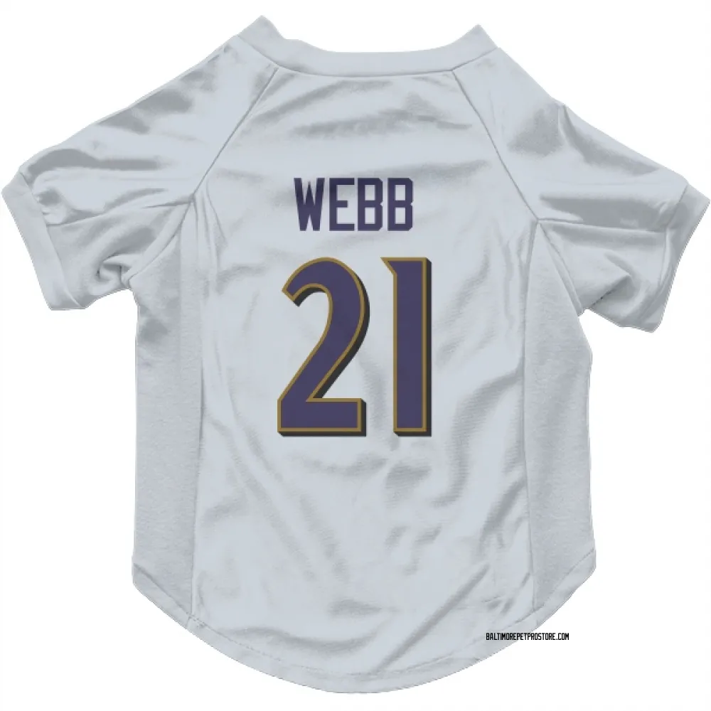 Baltimore Ravens Lardarius Webb White Pet Jersey for Dog & Cat