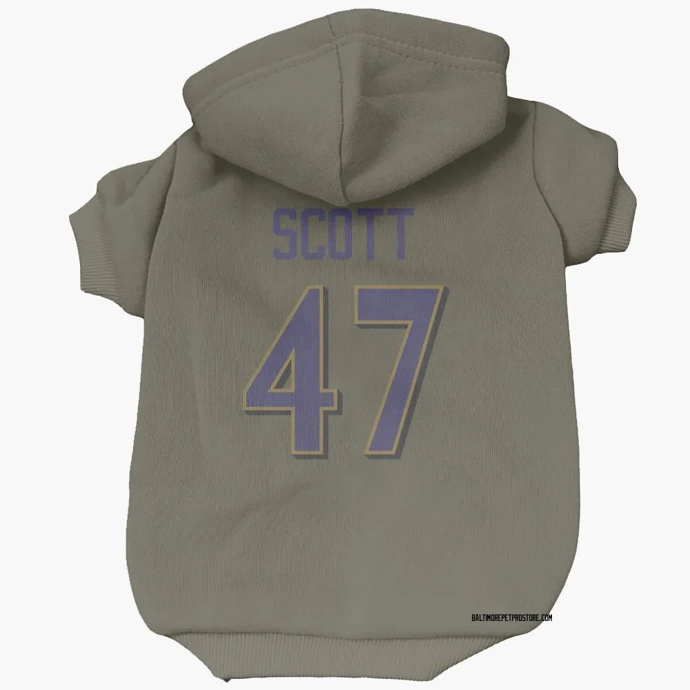 Baltimore Ravens Lucas Scott Olive Pet Hoodie for Dog & Cat