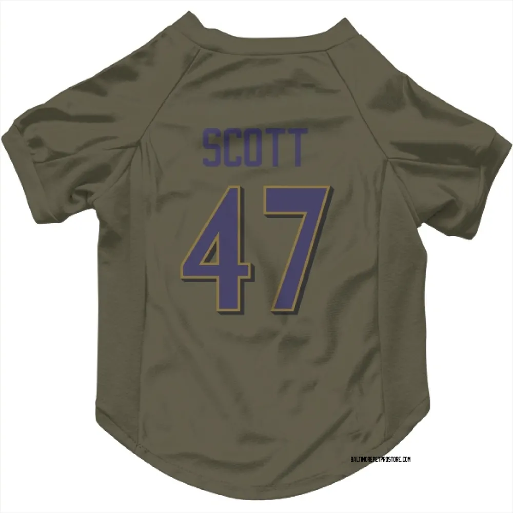 Baltimore Ravens Lucas Scott Olive Pet Jersey for Dog & Cat