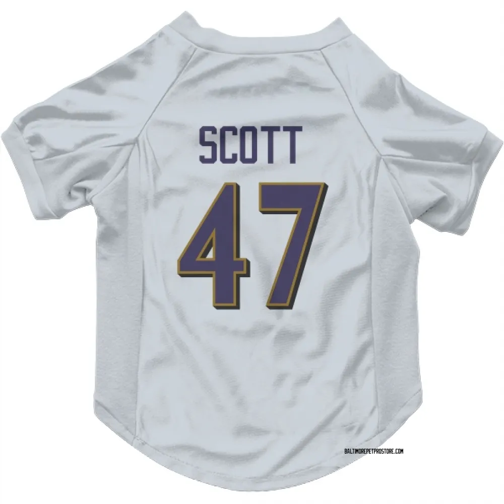 Baltimore Ravens Lucas Scott White Pet Jersey for Dog & Cat