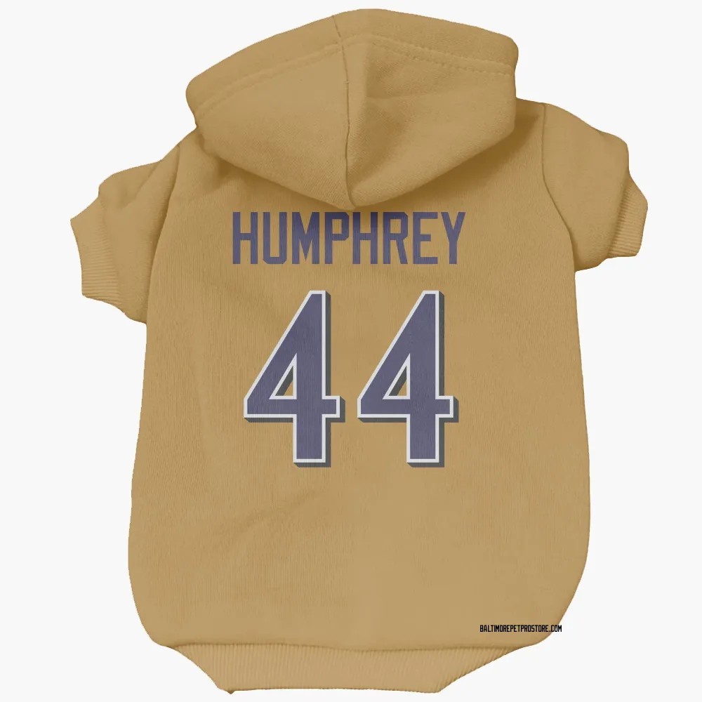 Baltimore Ravens Marlon Humphrey Gold Pet Hoodie for Dog & Cat