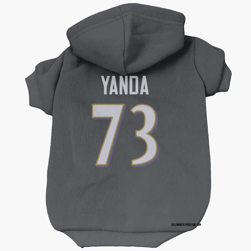 Baltimore Ravens Marshal Yanda Black Pet Hoodie for Dog & Cat