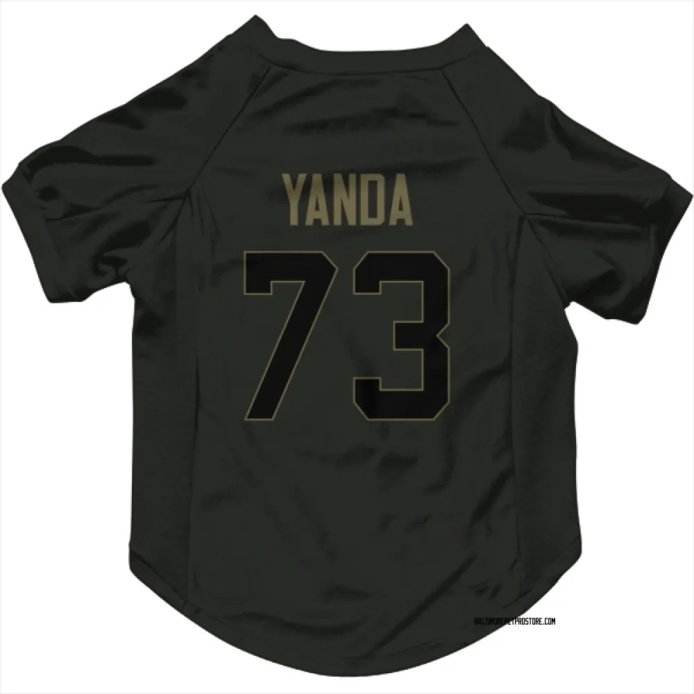 Baltimore Ravens Marshal Yanda Black Service Pet Jersey for Dog & Cat