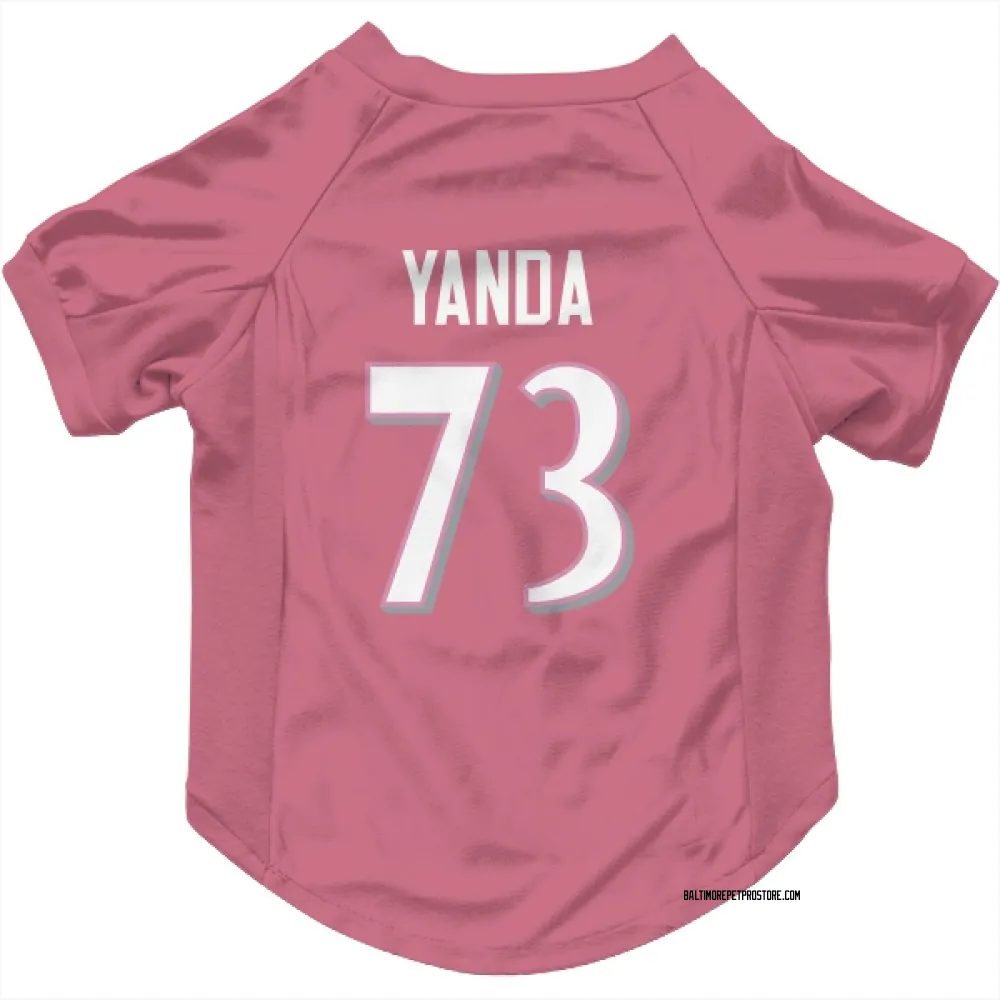 Baltimore Ravens Marshal Yanda Pink Pet Jersey for Dog & Cat