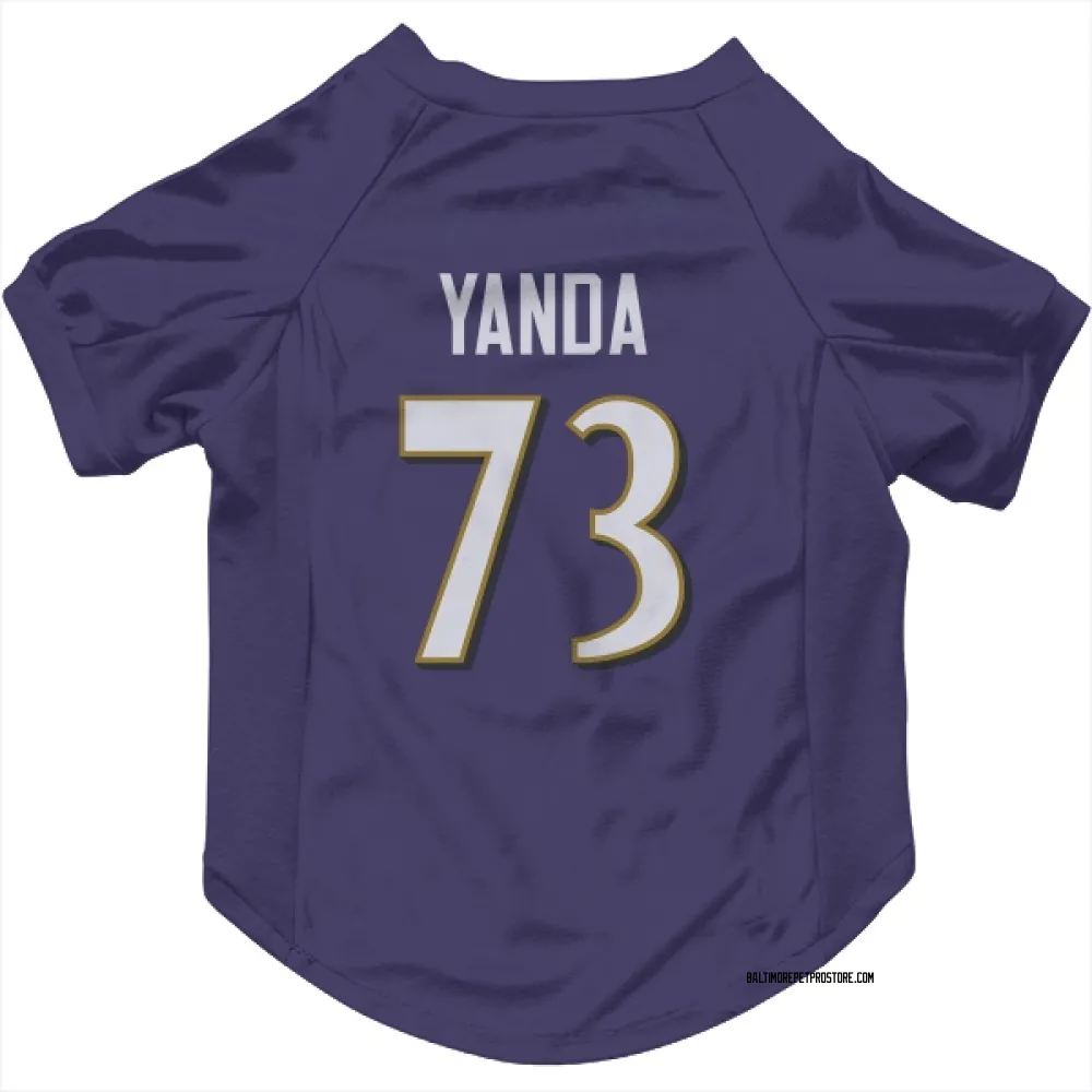 Baltimore Ravens Marshal Yanda Purple Pet Jersey for Dog & Cat