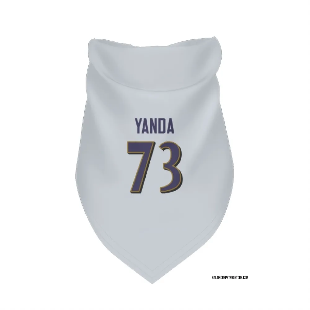 Baltimore Ravens Marshal Yanda White Pet Bandana for Dog & Cat