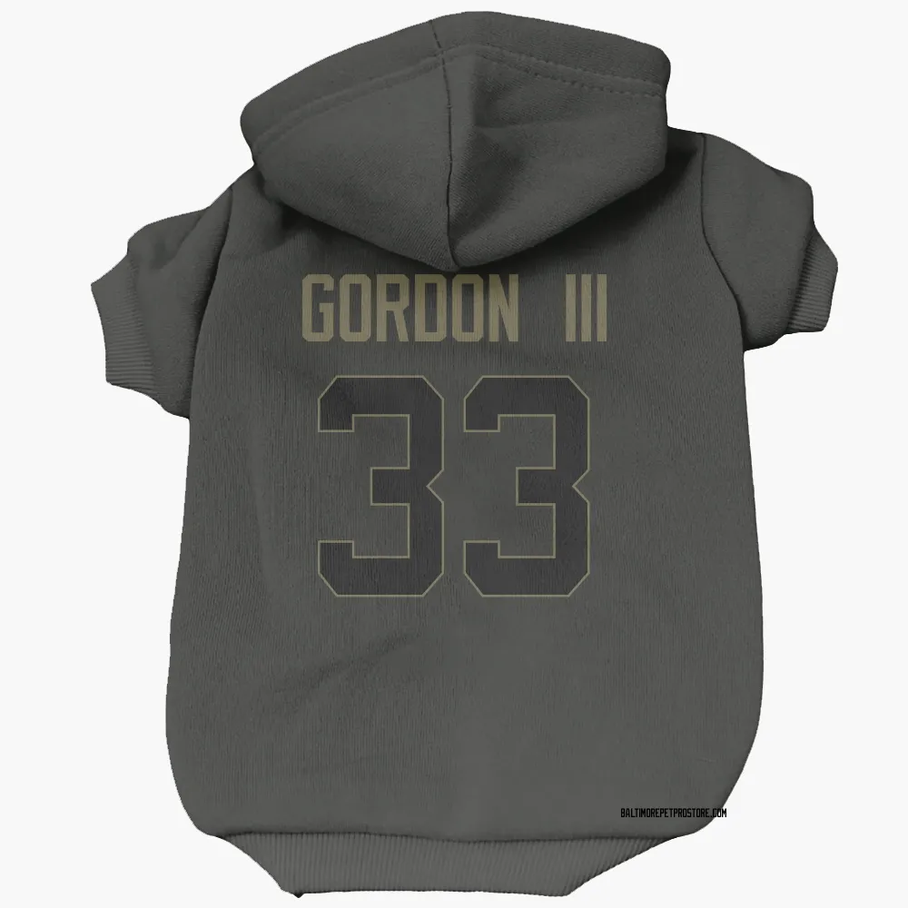 Baltimore Ravens Melvin Gordon III Black Service Pet Hoodie for Dog & Cat