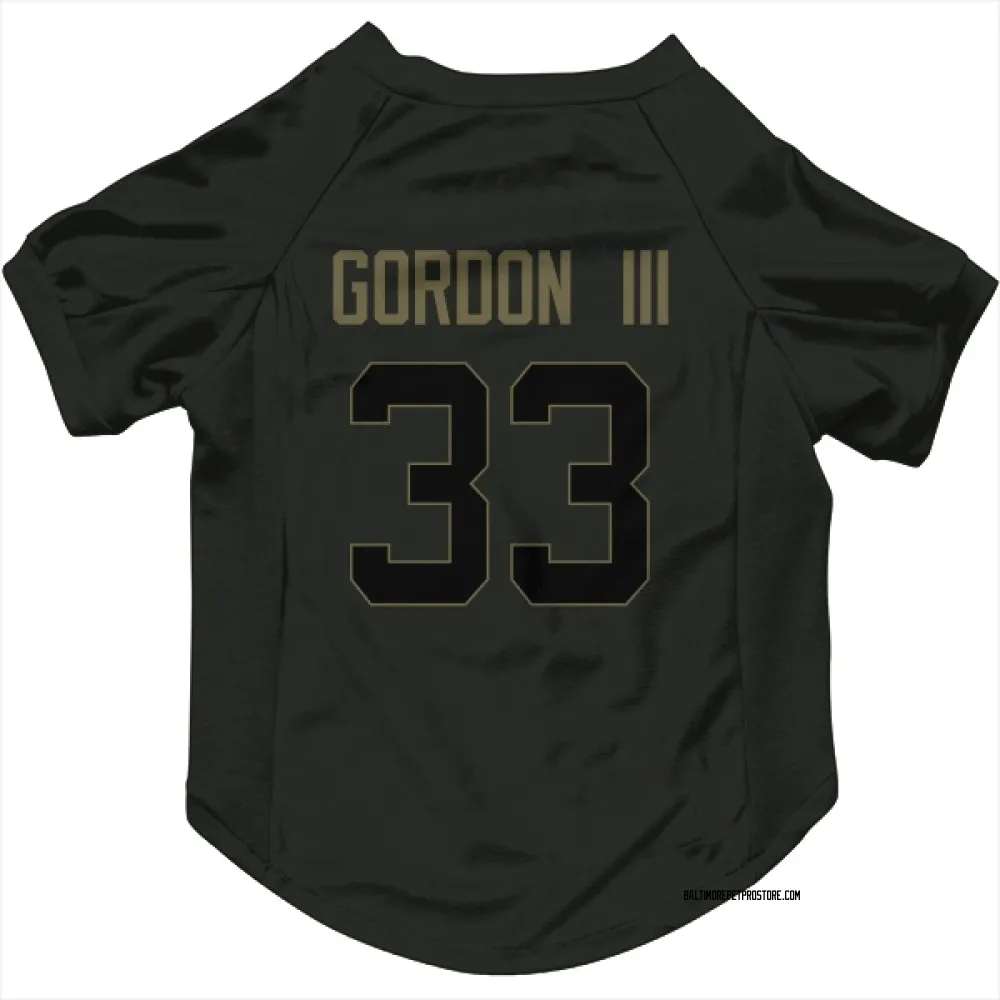 Baltimore Ravens Melvin Gordon III Black Service Pet Jersey for Dog & Cat