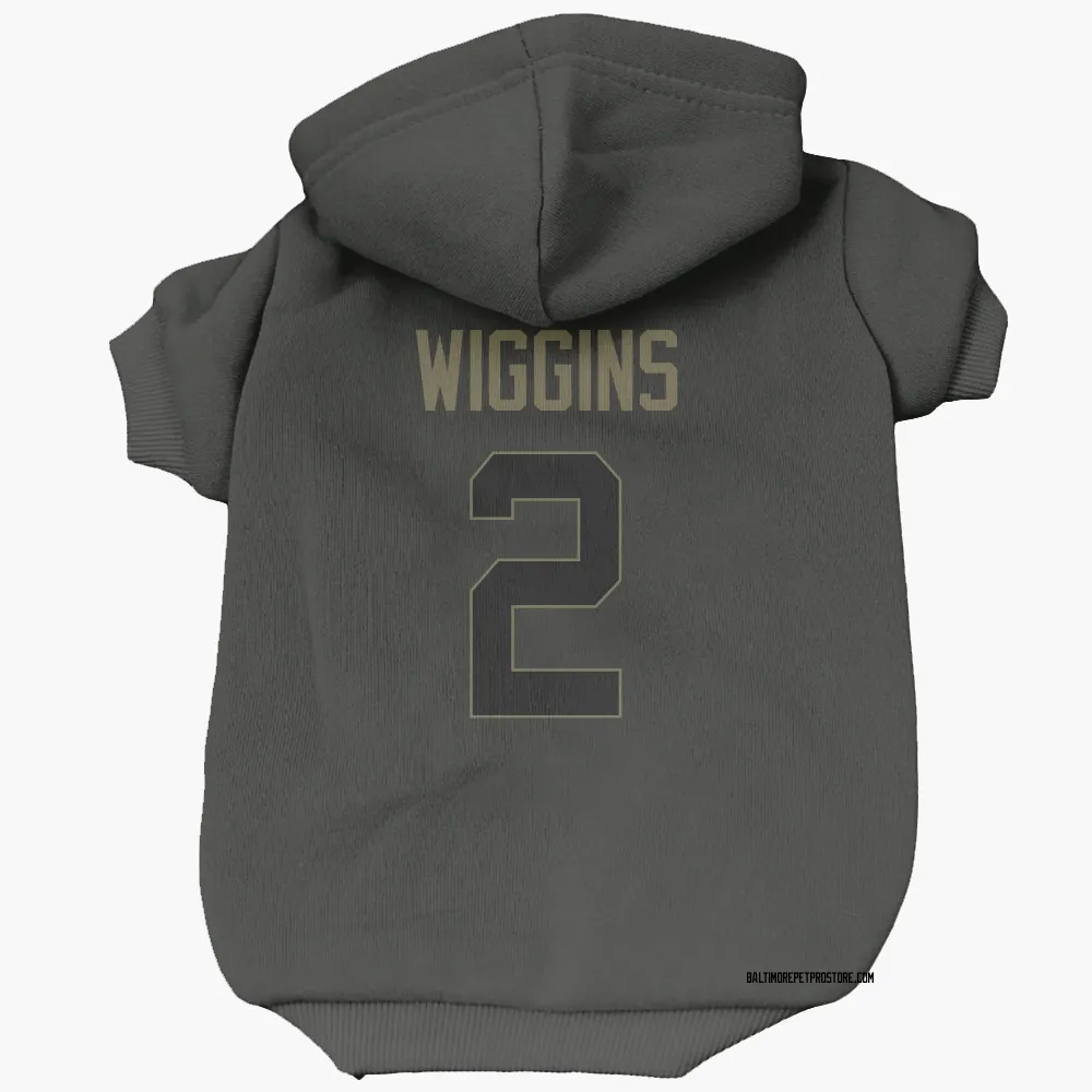 Baltimore Ravens Nate Wiggins Black Service Pet Hoodie for Dog & Cat