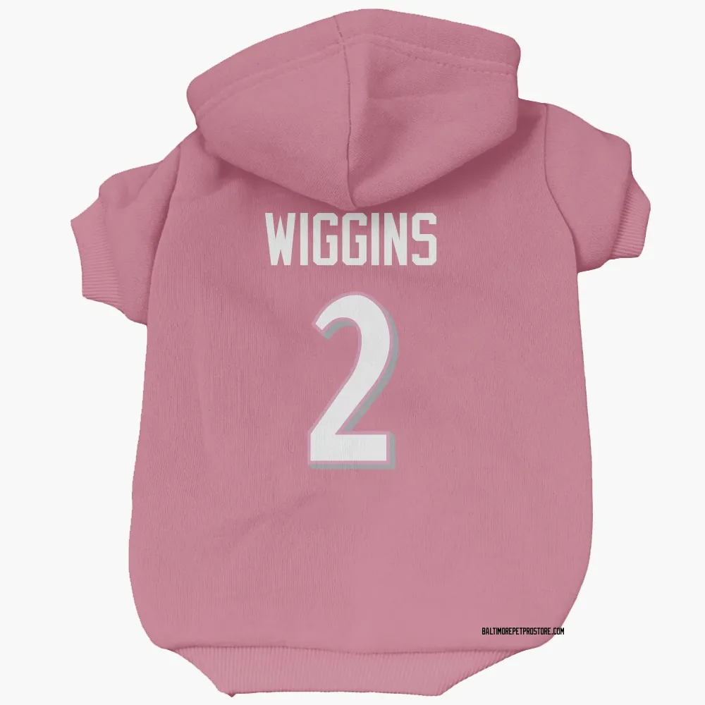 Baltimore Ravens Nate Wiggins Pink Pet Hoodie for Dog & Cat